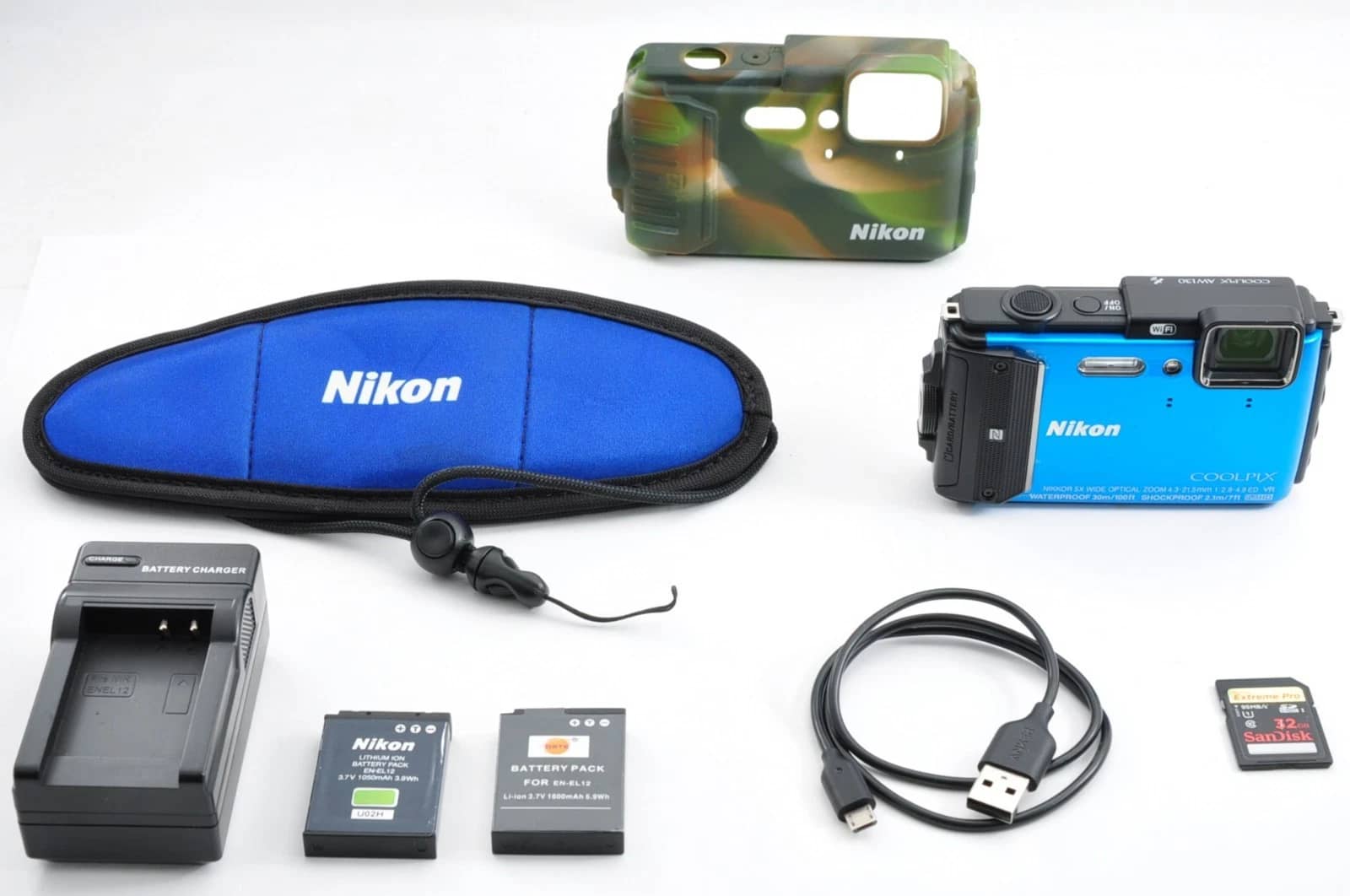 Nikon COOLPIX AW130 Digital Cameras Blue New Body Only