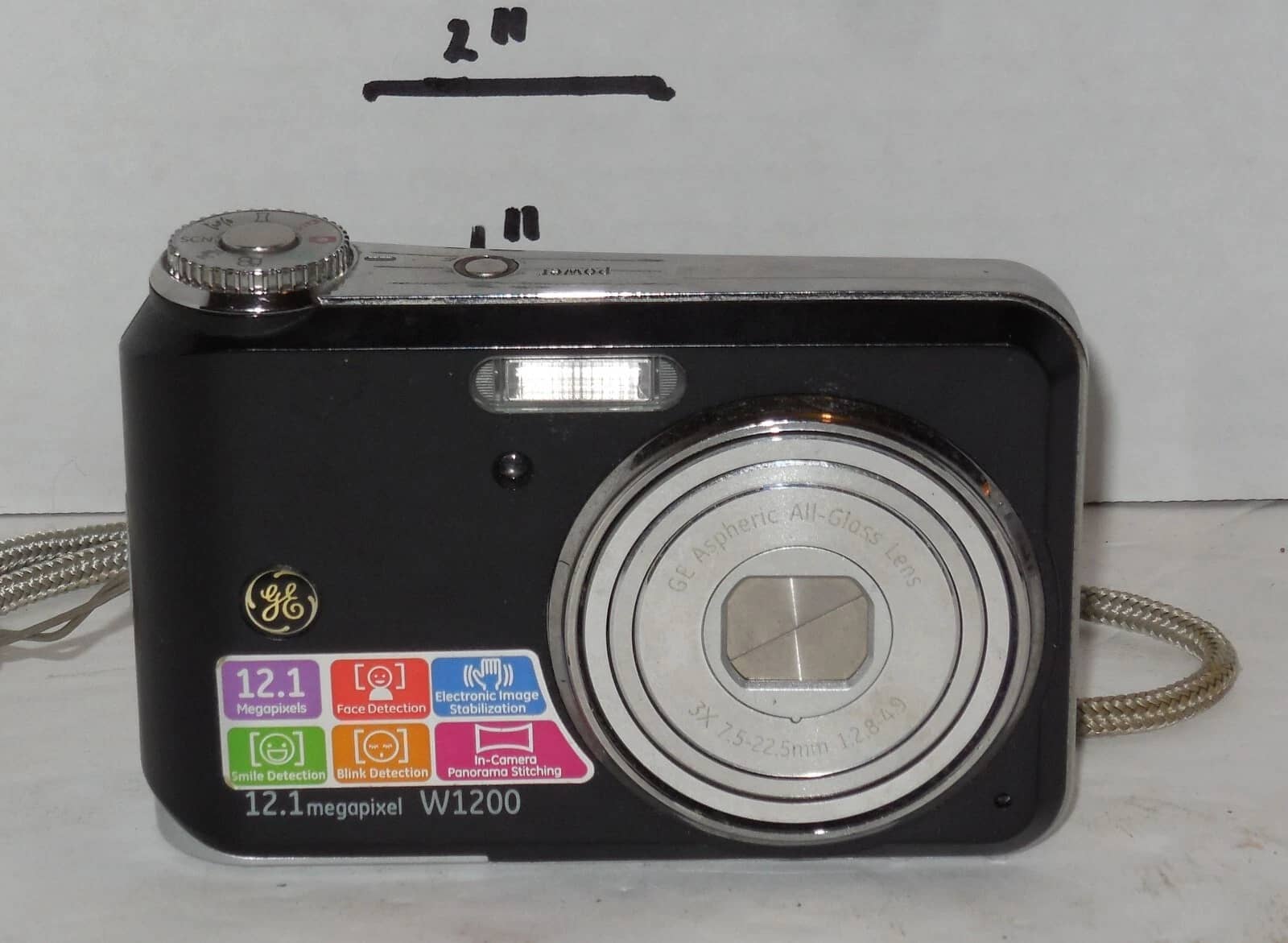 GE W1200 Digital Cameras Black New Body Only