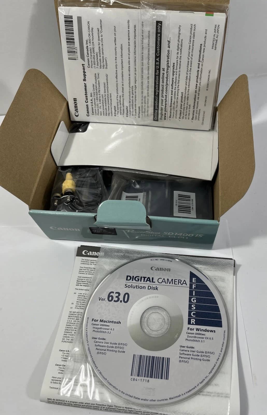 Canon PowerShot SD1400 IS Digital Cameras Silver New Body Only