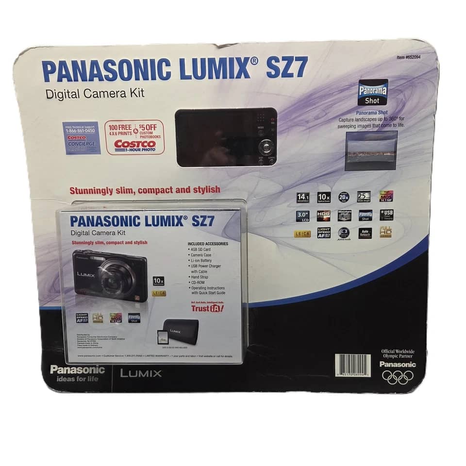 Panasonic LUMIX SZ7 Digital Cameras White Used - Good Body Only