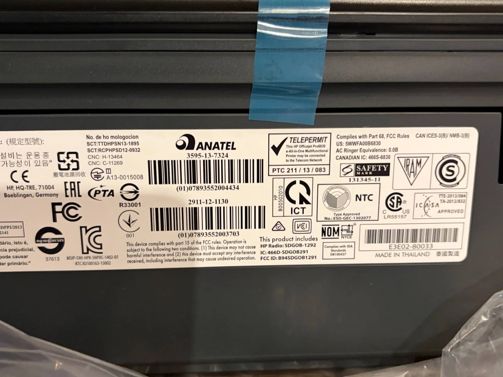 HP 6830 Printers New