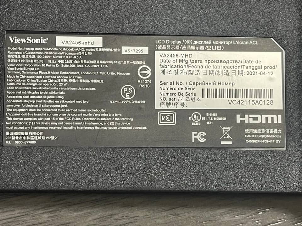 ViewSonic VA2456A-MHD_H2 Monitors