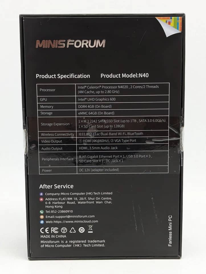 MINISFORUM N40 Computers New