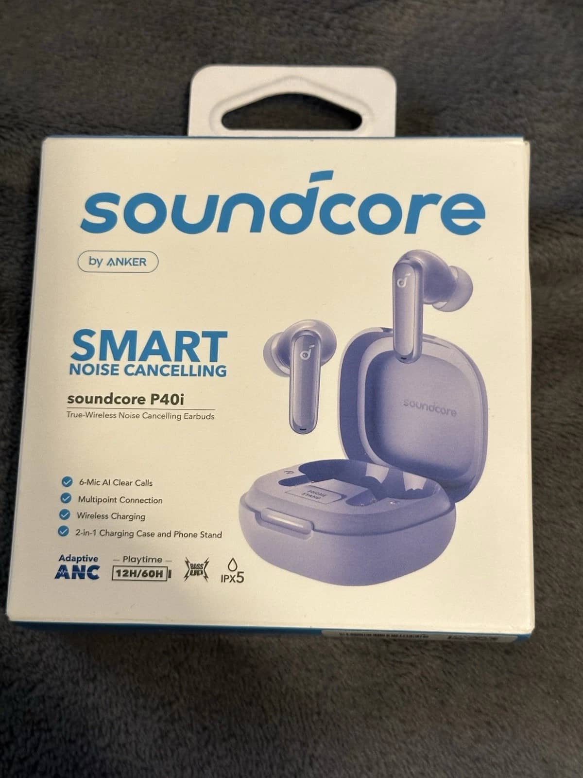 Soundcore A3955 Headphones & Earbuds White New