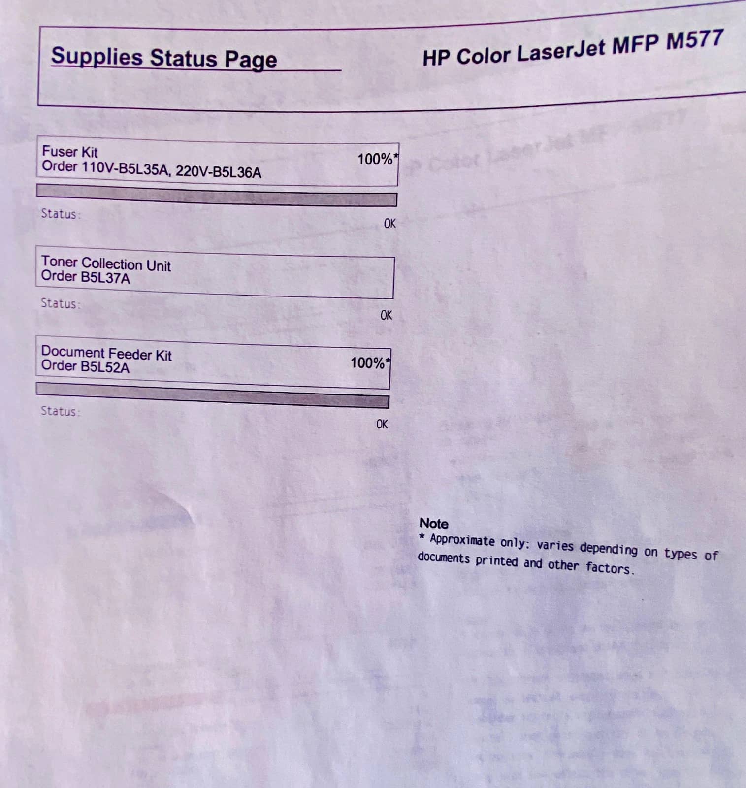 HP M577 Printers Used - Good