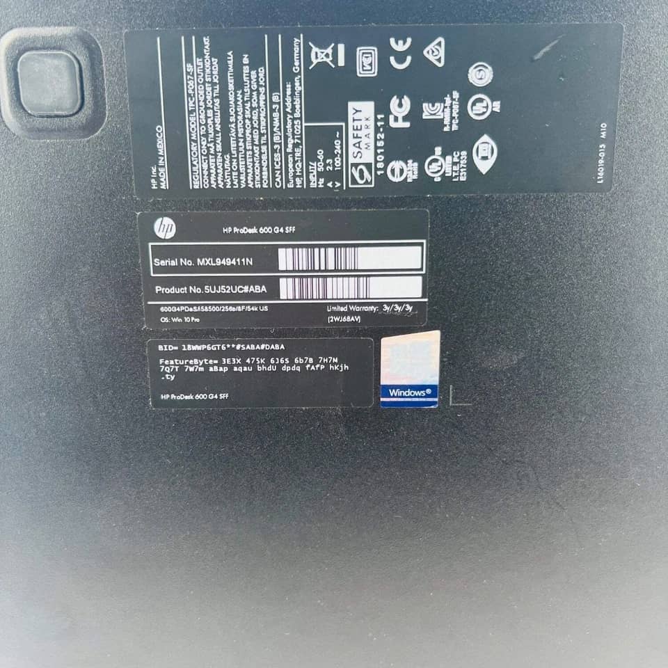 HP ProDesk G4 Computers 256GB 8GB Refurbished - Excellent