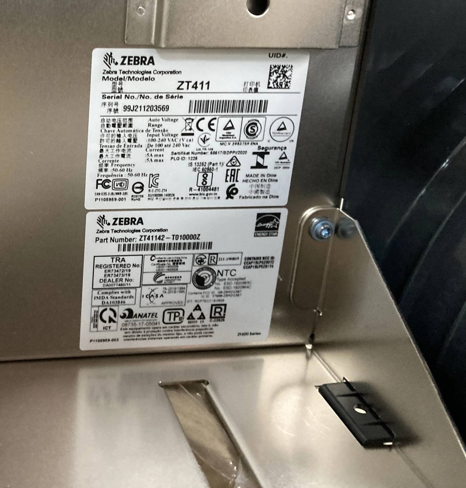 Zebra ZT41142 T010000Z Printers New