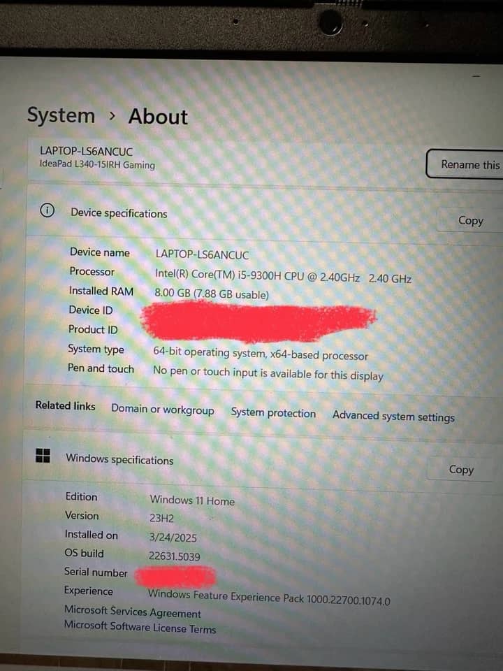 Lenovo IdeaPad L340 Computers