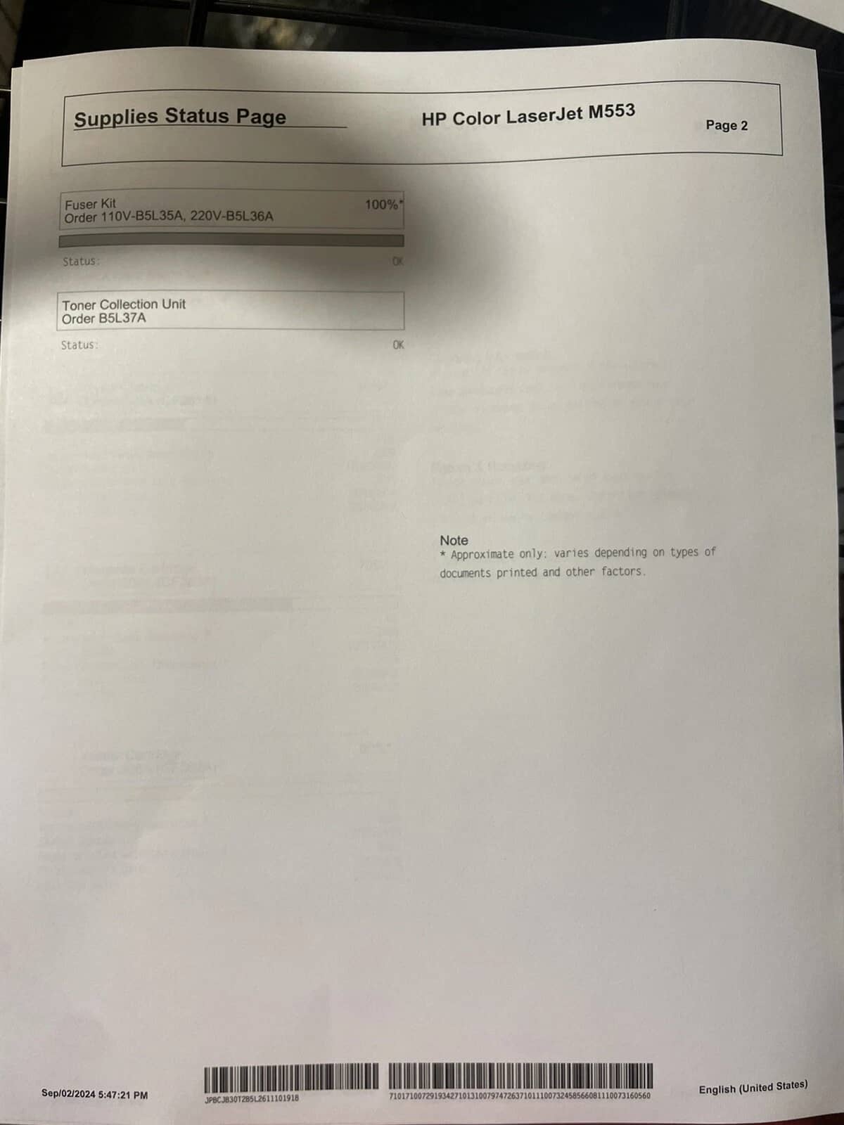 HP LaserJet M553dnm Printers New