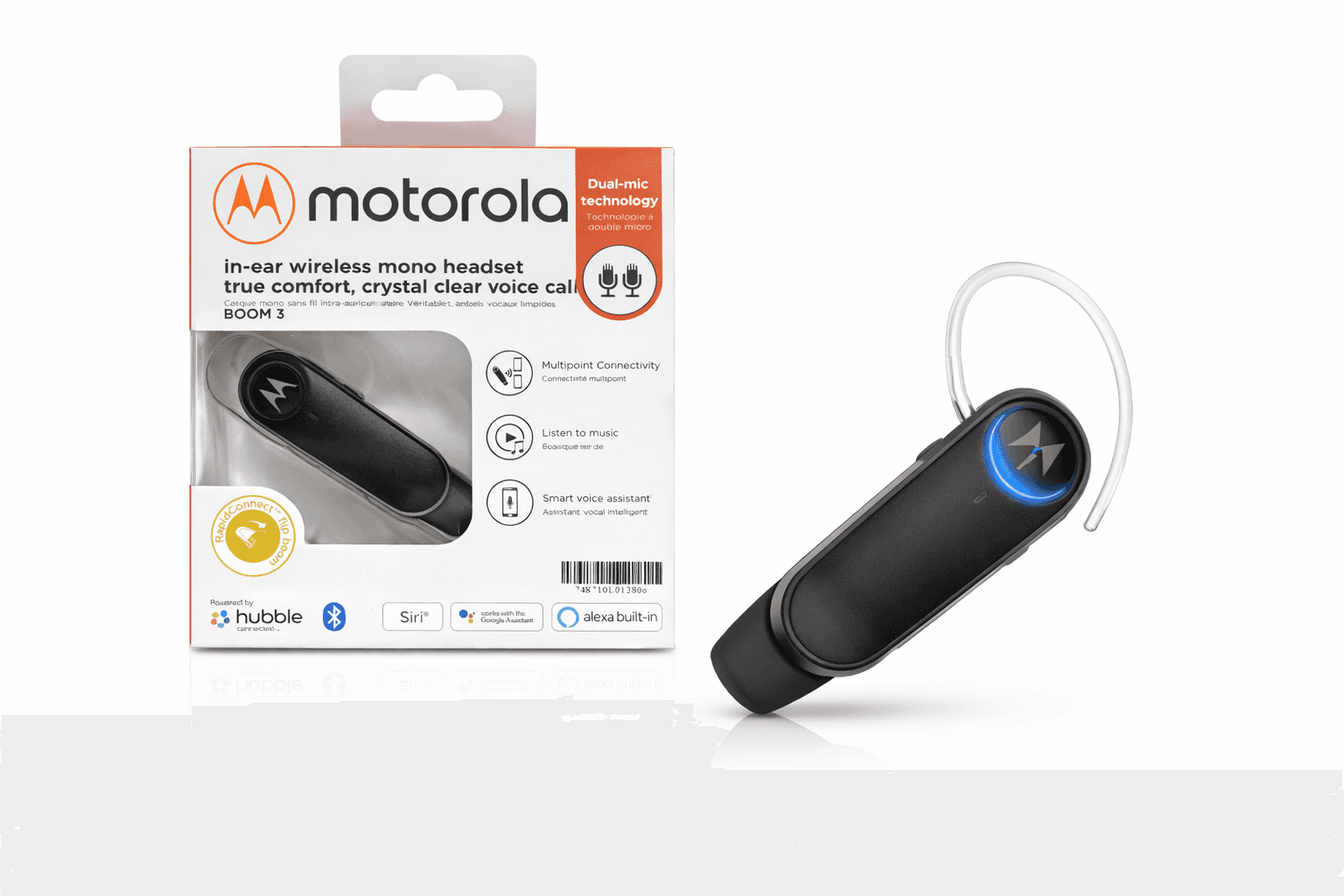 Motorola Boom 3 Headphones & Earbuds Black New