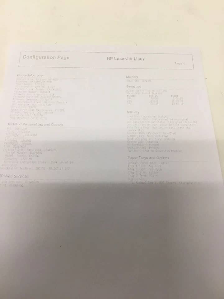 HP Laserjet Enterprise M607 Printers Used - Good