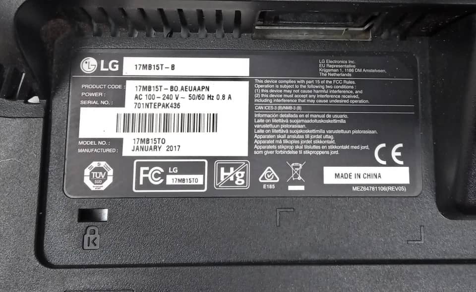 LG 15t Monitors