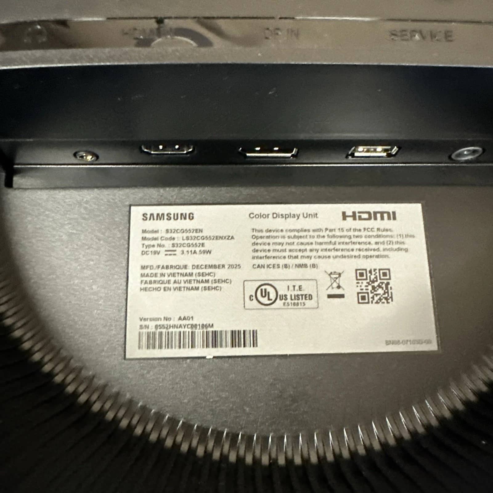 Samsung S32CG552EN Monitors New