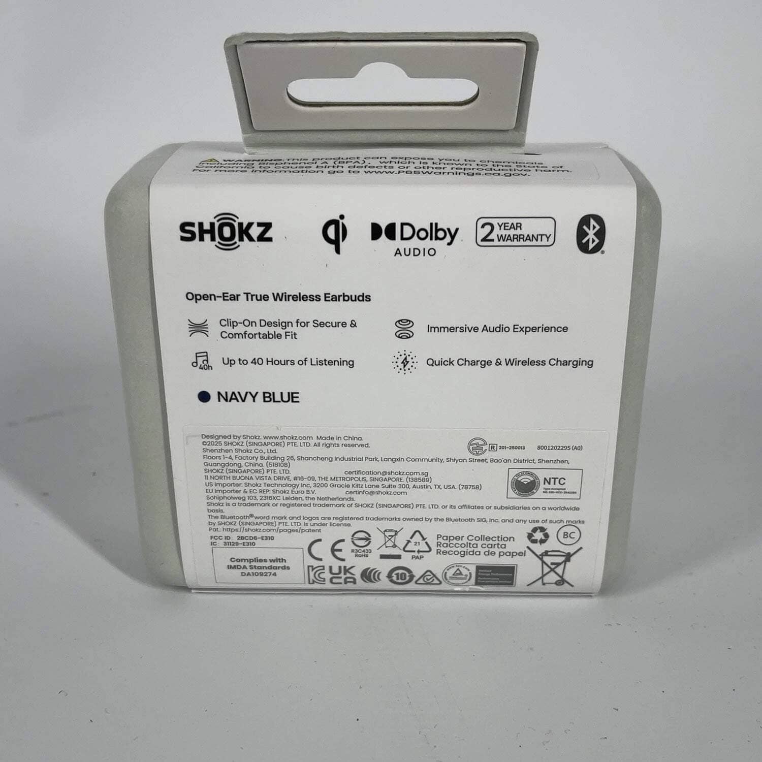 Shokz E310 Headphones & Earbuds Black New