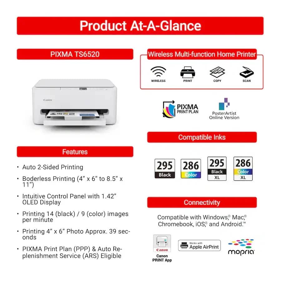 Canon Wireless All In One Mobile Printer/Copy/Scan Printers New