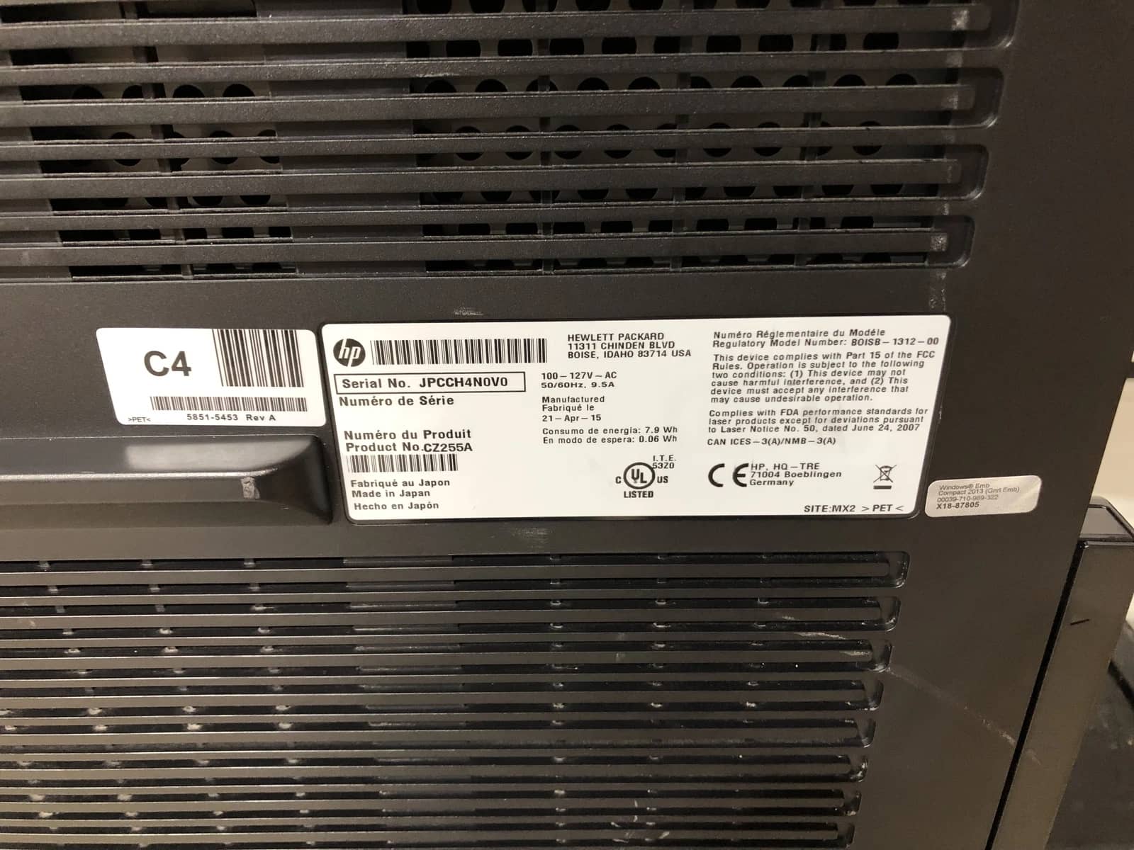 HP Color Laserjet Enterprise M651 Printers Used - Good