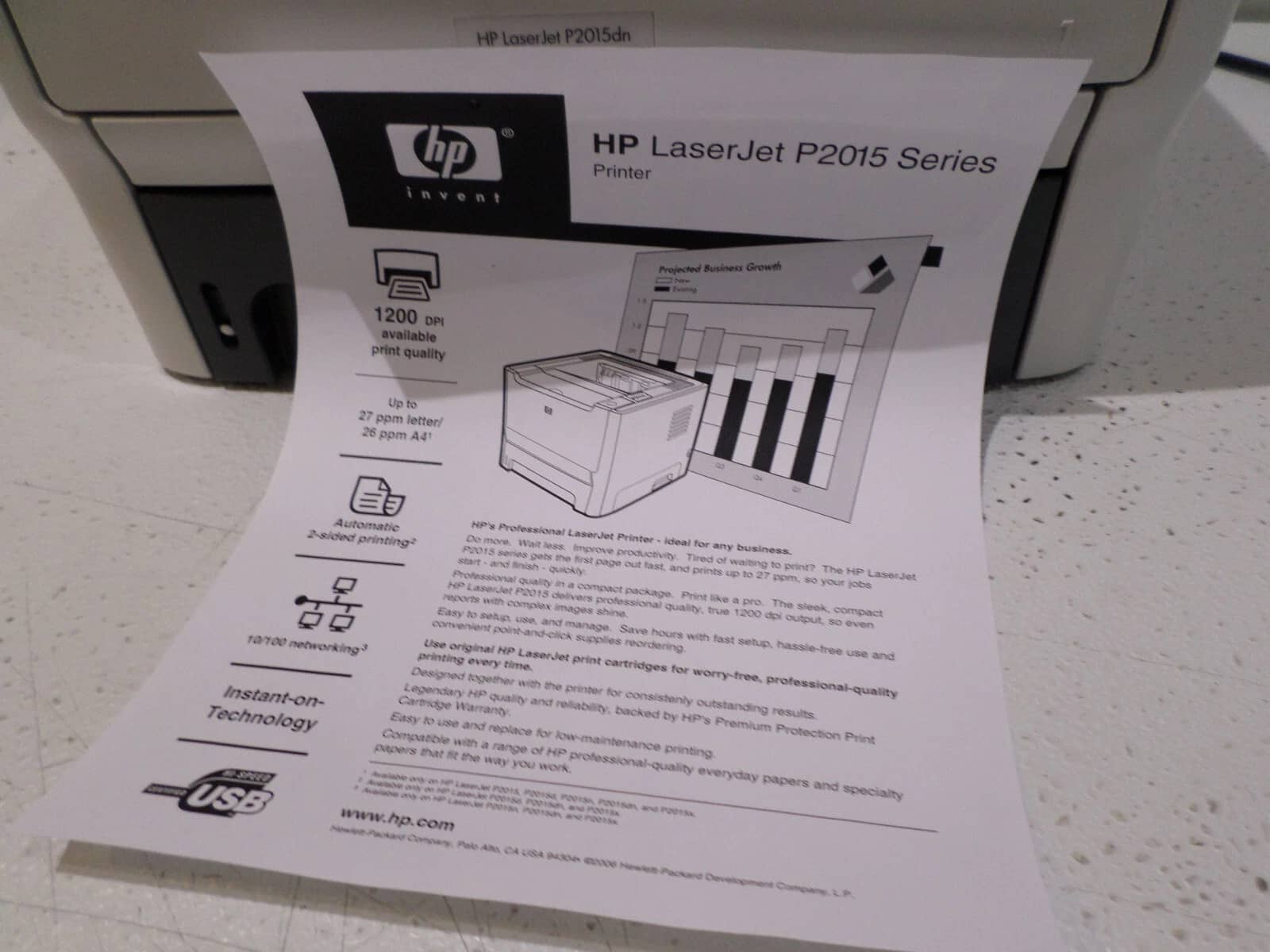 HP LaserJet P2015nn Printers Used - Good