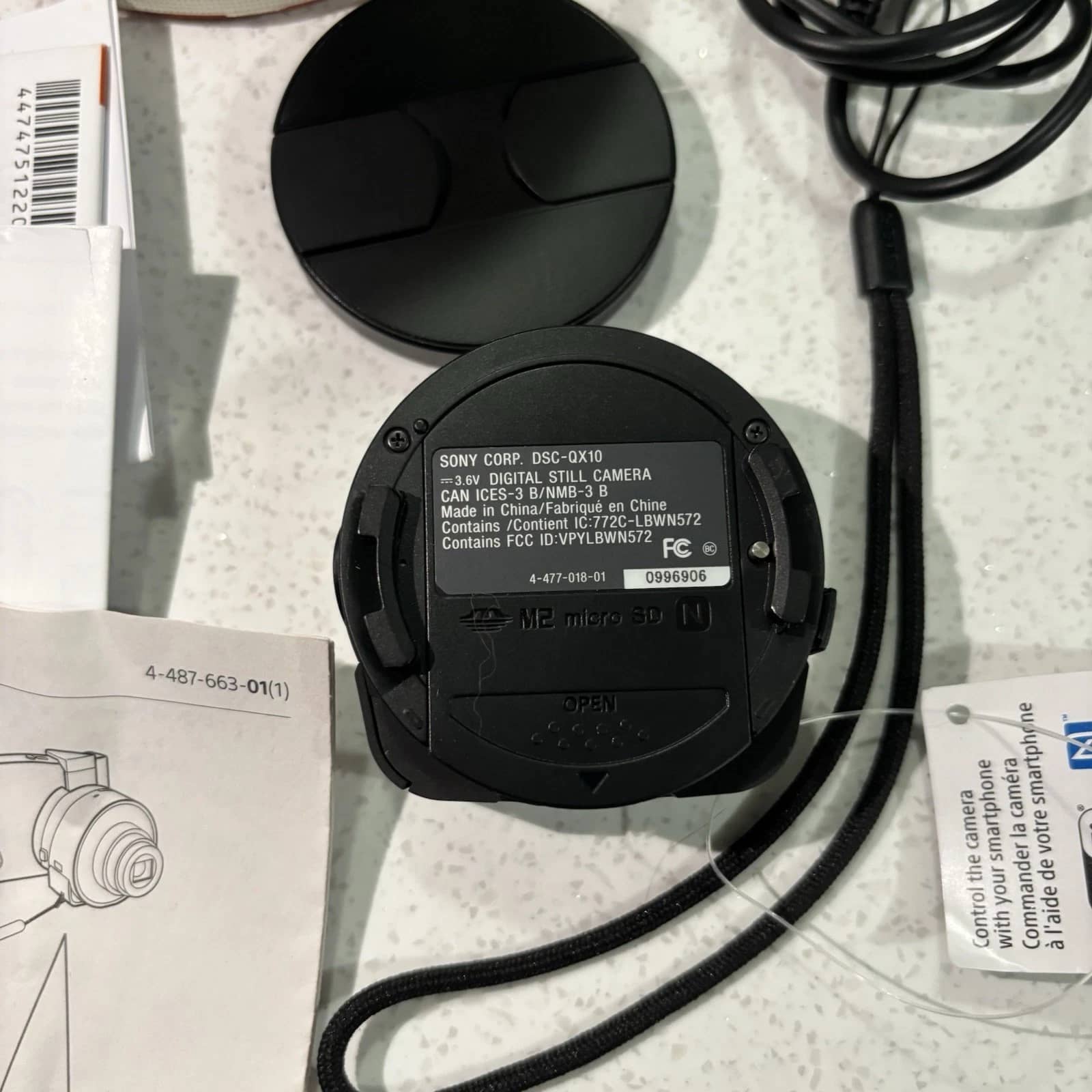 Sony DSC-QX10 Digital Cameras White New Body Only