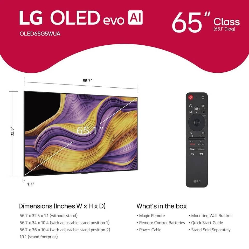 LG evo g5 TVs