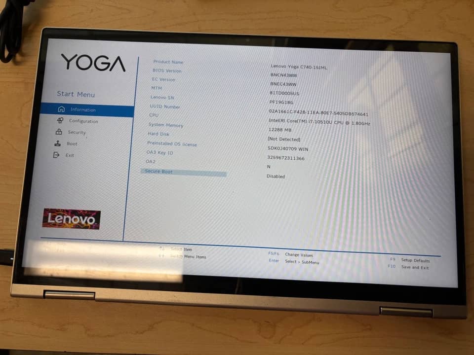 Lenovo Yoga i7 15ITL5 Computers 512GB 8GB New