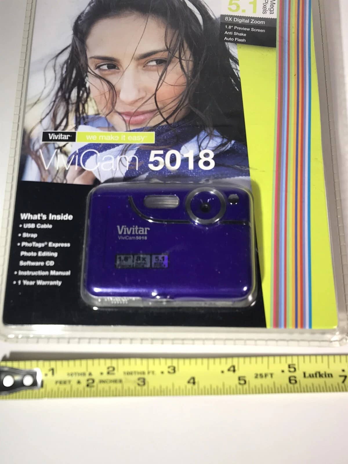 Vivitar Vivicam 5018 Digital Cameras Purple New Body Only