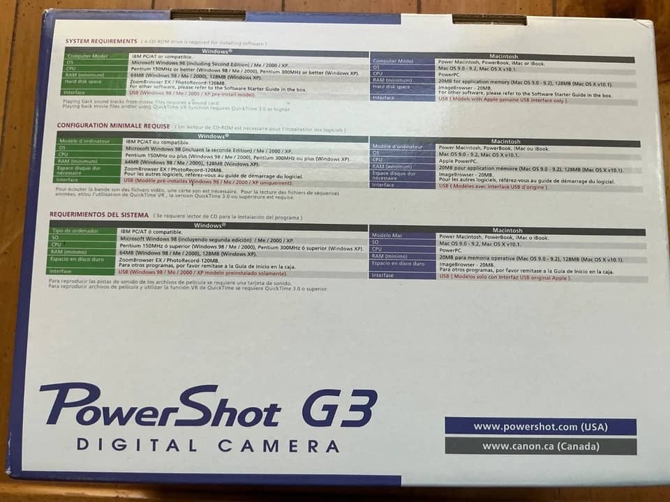 Canon PowerShot G3 Digital Cameras Gray Used - Very Good Body Only