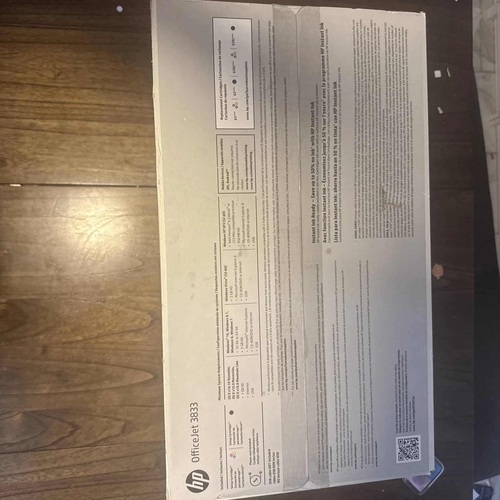 HP Officejet Printer 3833 Printers New
