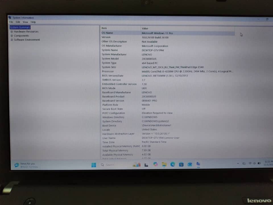 Lenovo ThinkPad Edge Computers