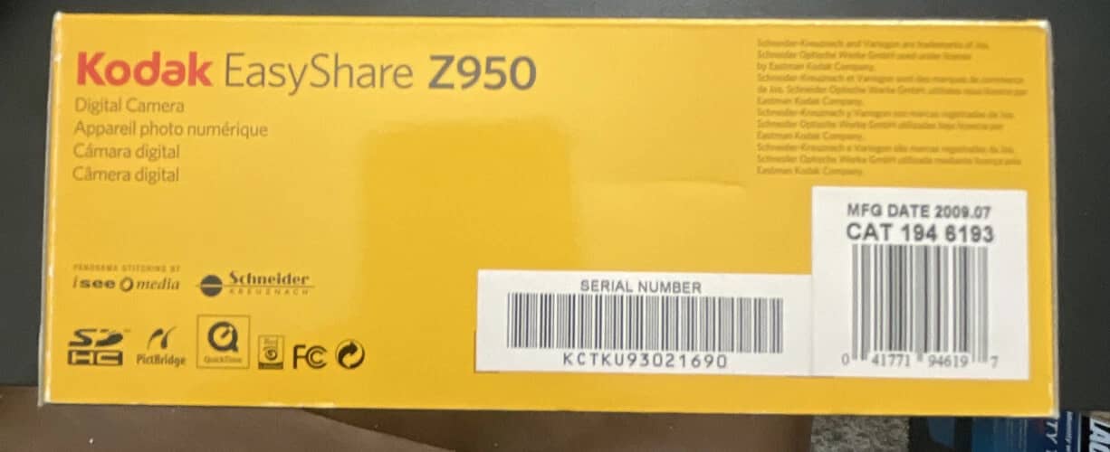 Kodak EasyShare Z950 Digital Cameras Black New Body Only