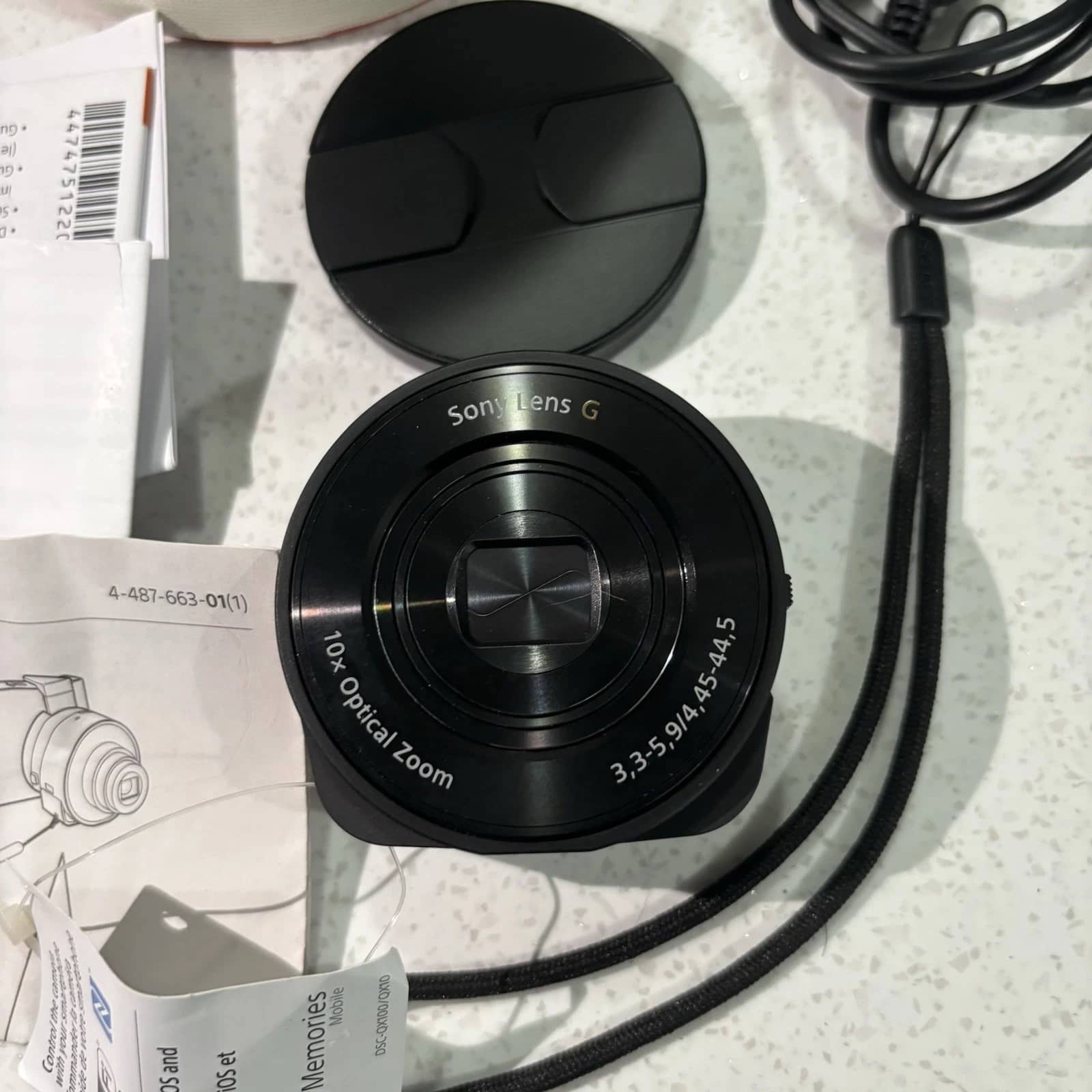 Sony DSC-QX10 Digital Cameras White New Body Only
