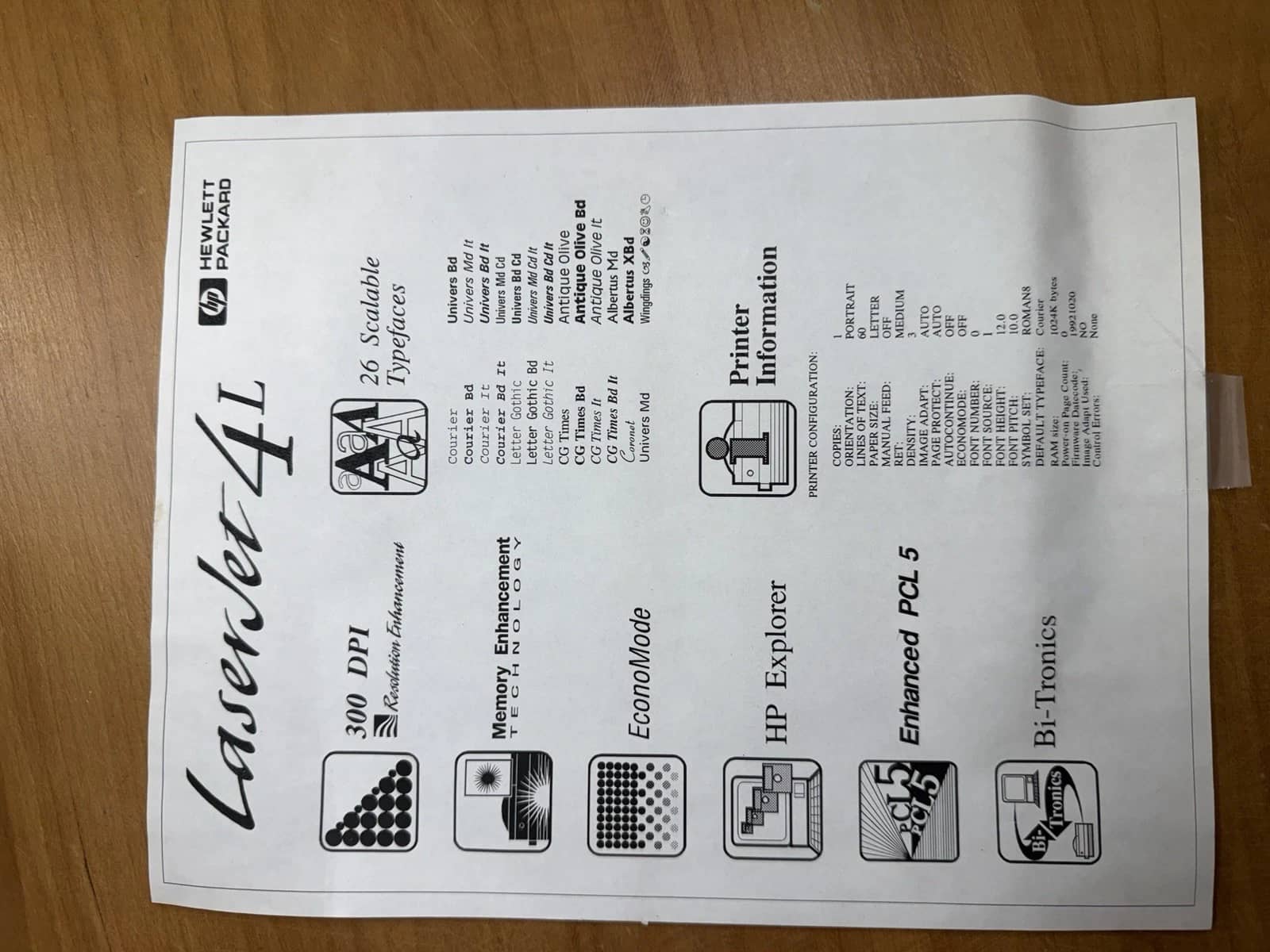 HP Laserjet 4L Printers Used - Good