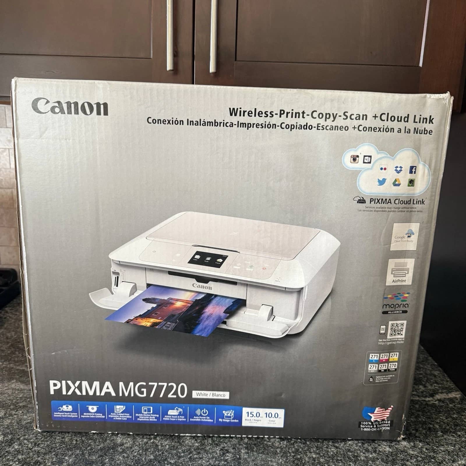 Canon PIXMA MG7720 Black Wireless Printers New