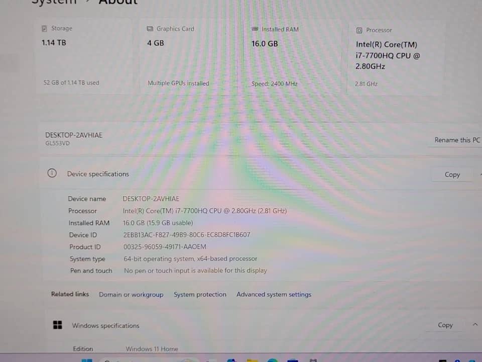 ASUS ROG Strix GL553V Computers