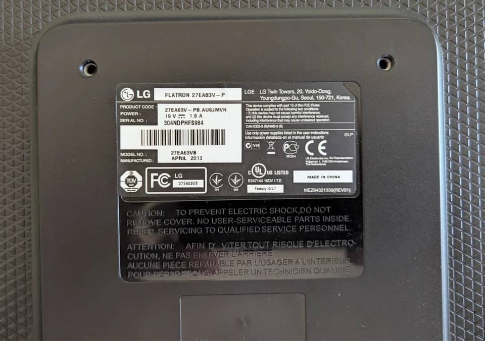 LG 27EA63V Monitors