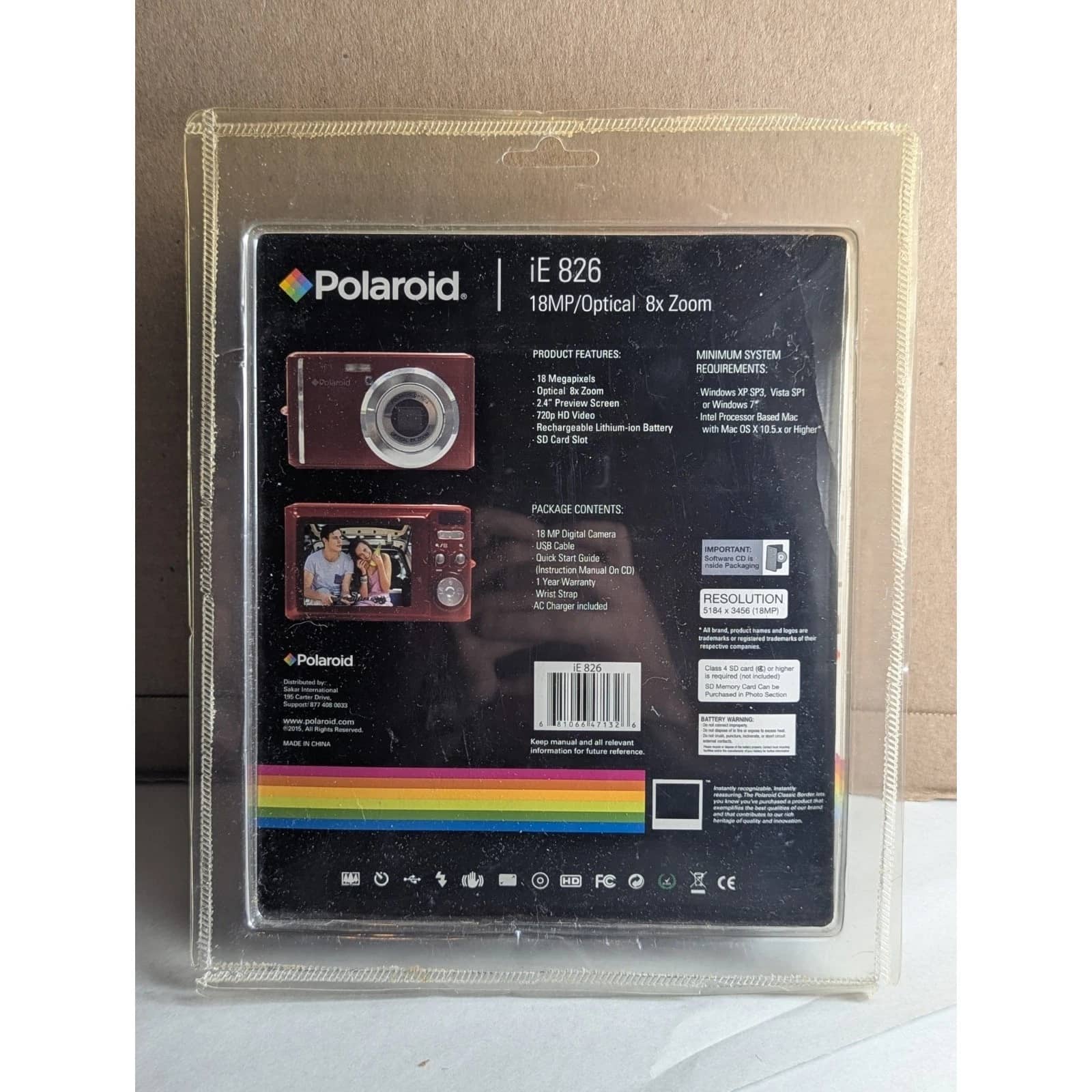 Polaroid iE826 Digital Cameras Red New Body Only