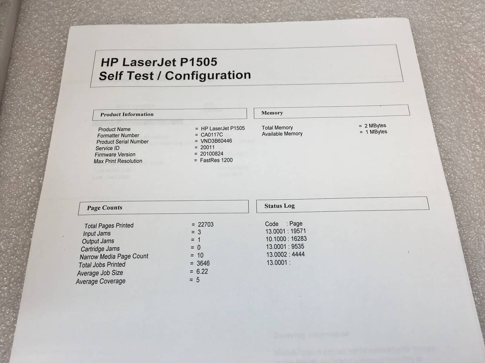 HP CB412A Printers Used - Good