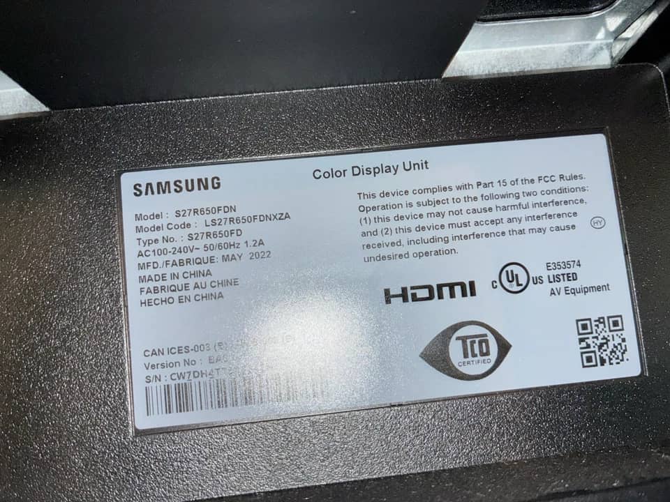 Samsung S27R650FDN Monitors