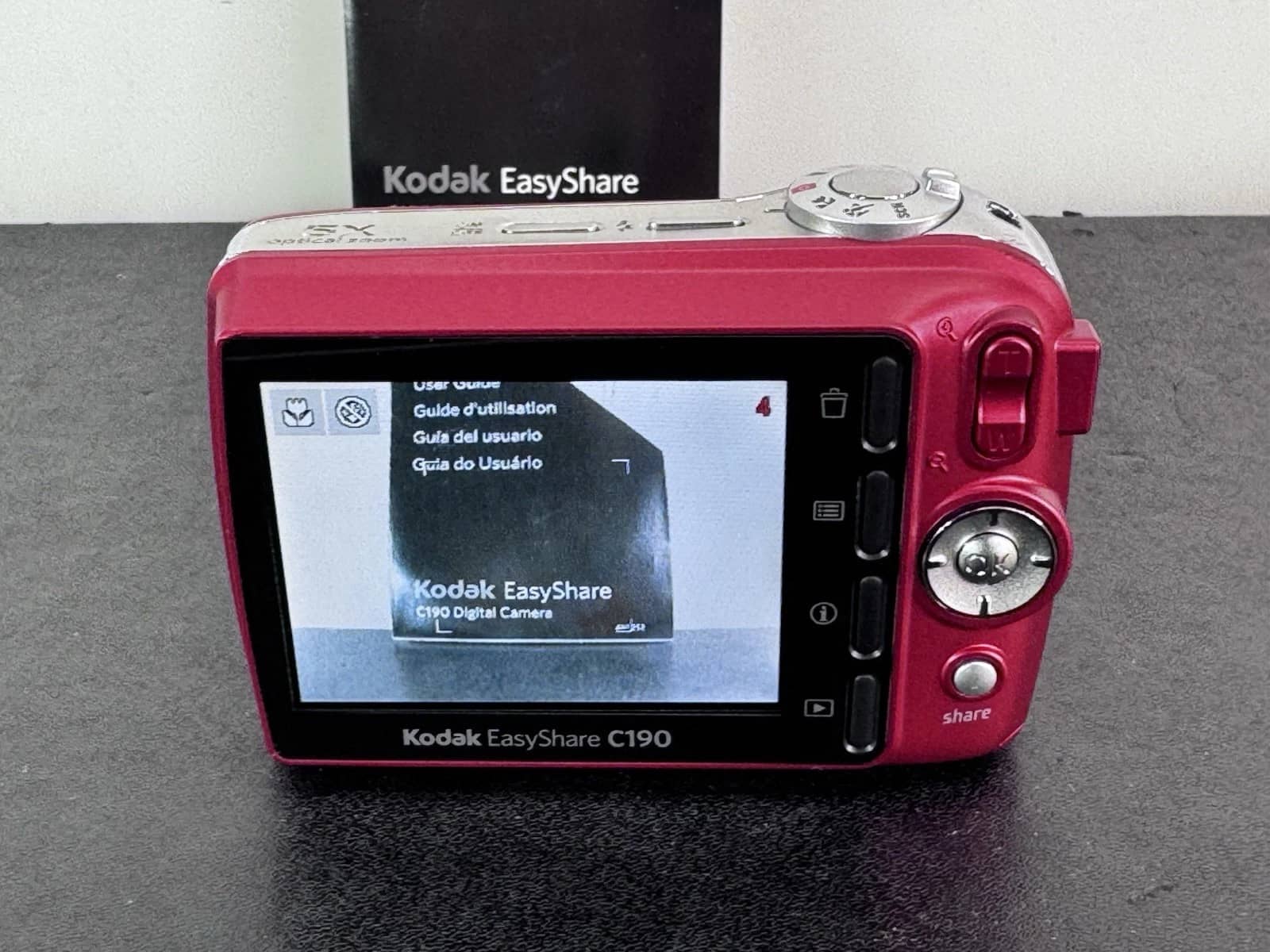 Kodak EasyShare C190 Digital Cameras Red Used - Very Good Body Only