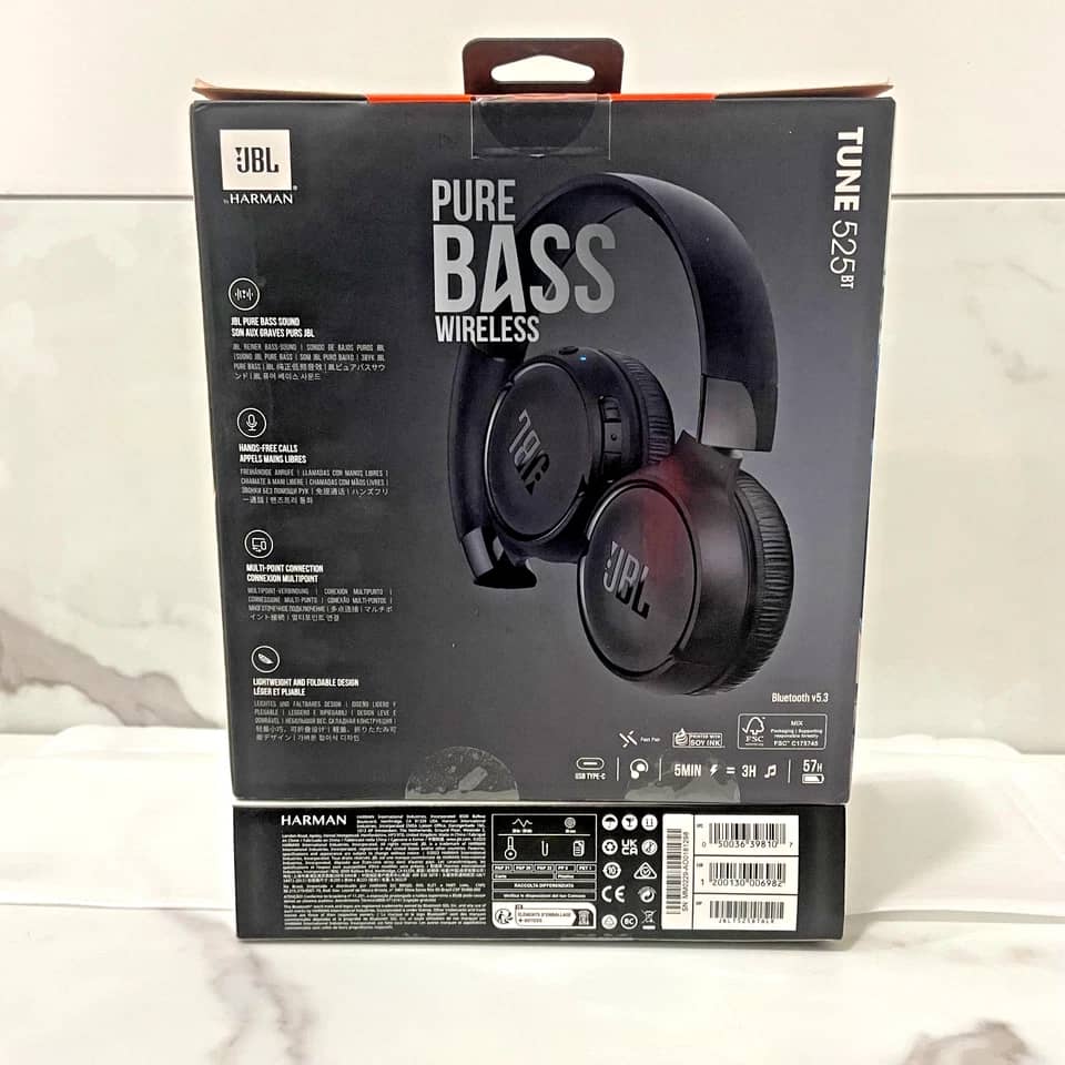 JBL Tune525BT Headphones & Earbuds Black New