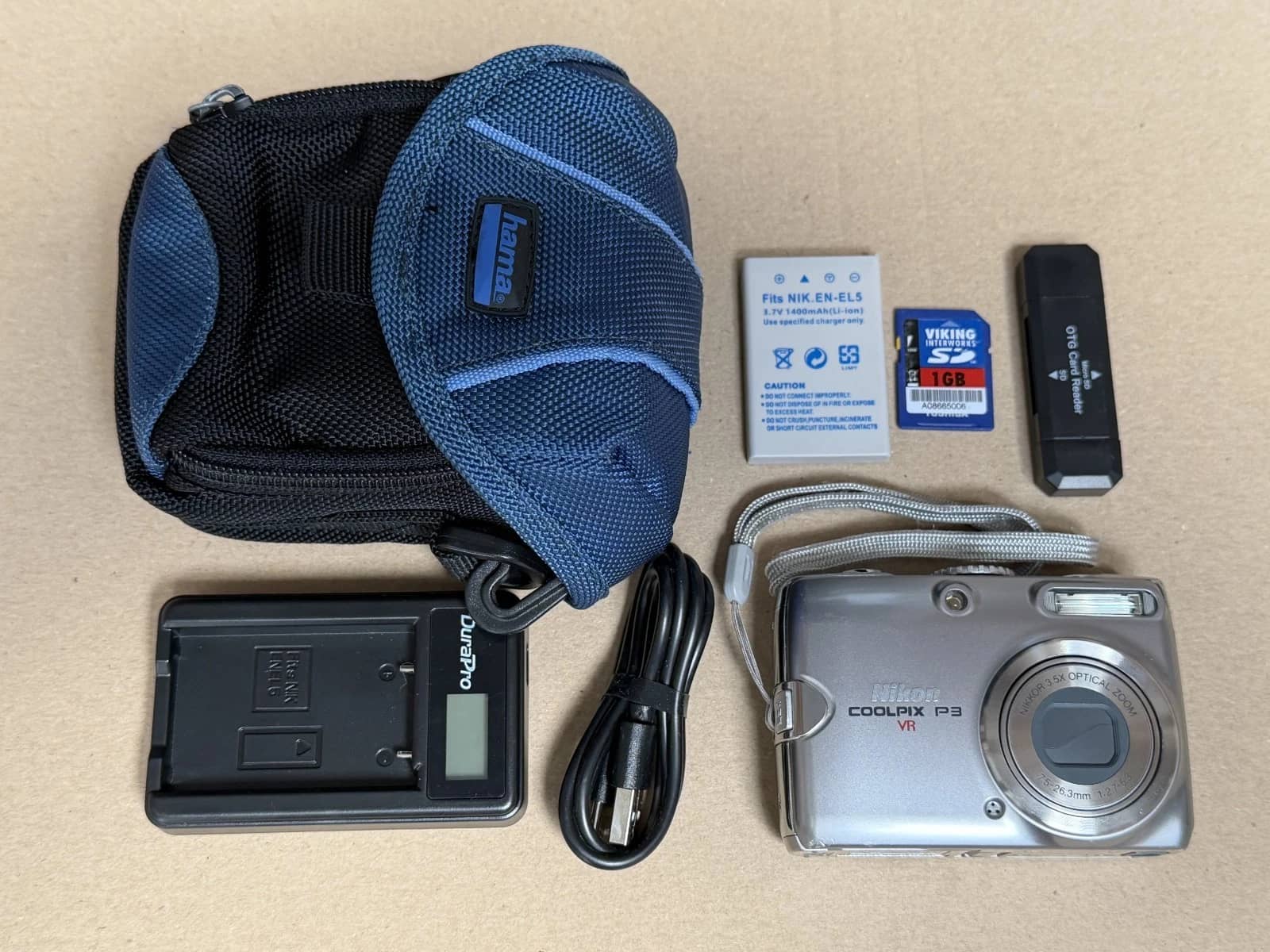 Nikon COOLPIX P3 Digital Cameras Silver Used - Good Body Only