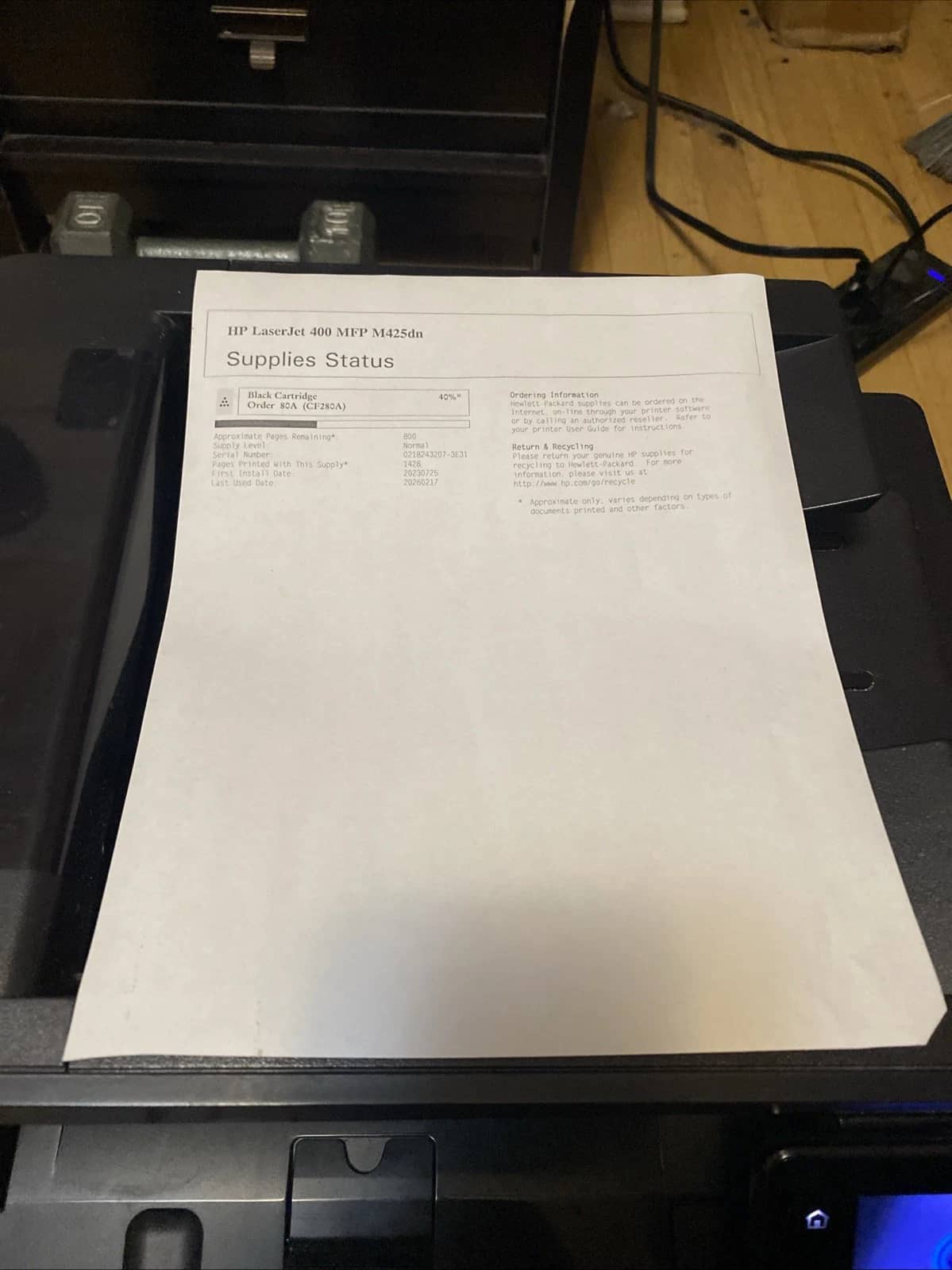 HP LaserJet Pro 400 MFP M425dn Printers Used - Good