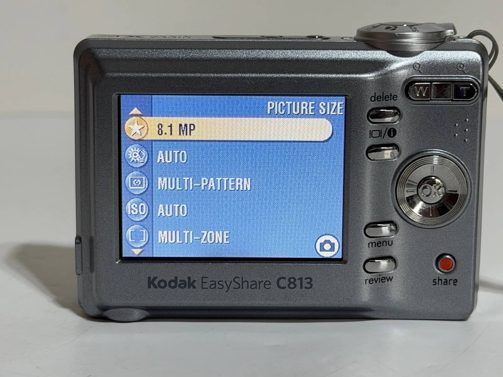 Kodak C813 Digital Cameras Gray Used - Like New Body Only