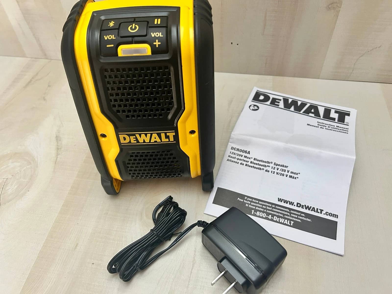 DEWALT DCR006 Portable Bluetooth Speakers Yellow Refurbished - Excellent