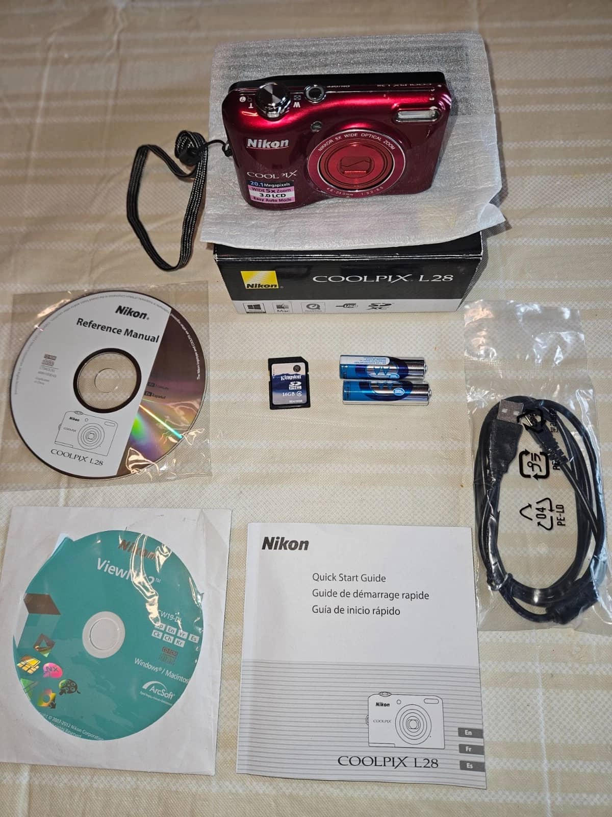 Nikon COOLPIX L28 Digital Cameras Red New Body Only