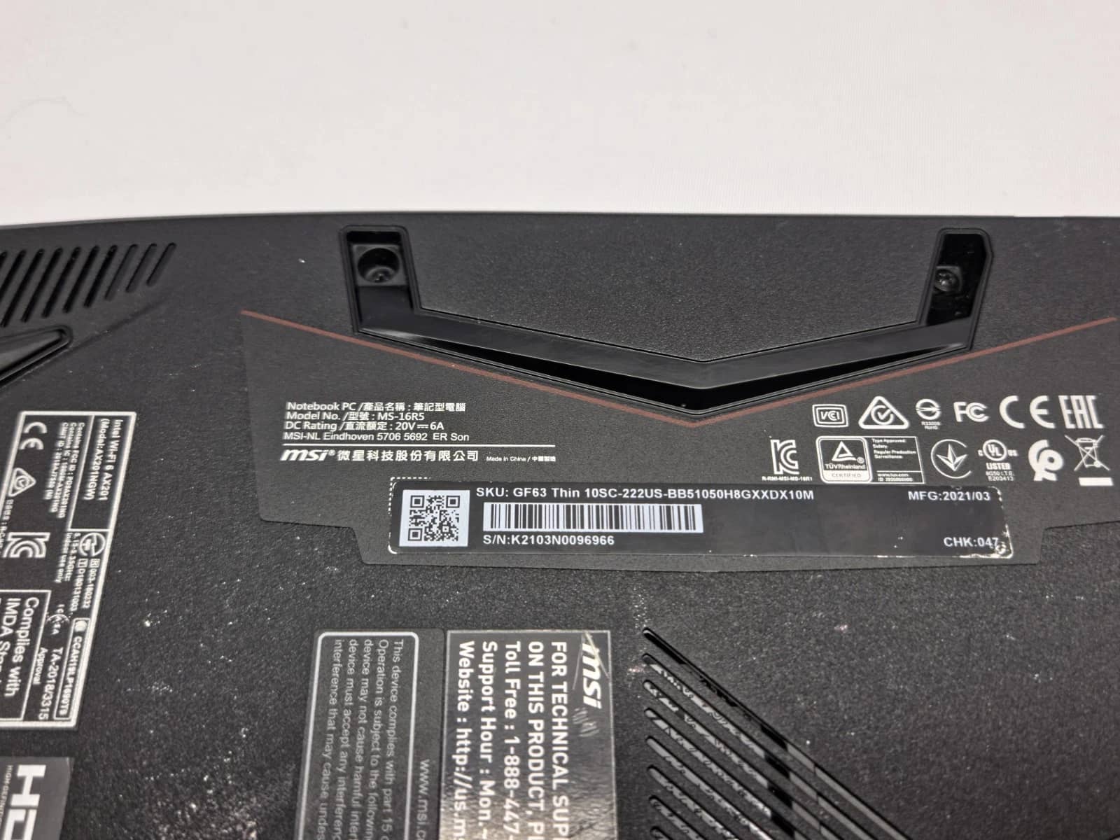 MSI GF63 Thin Computers New