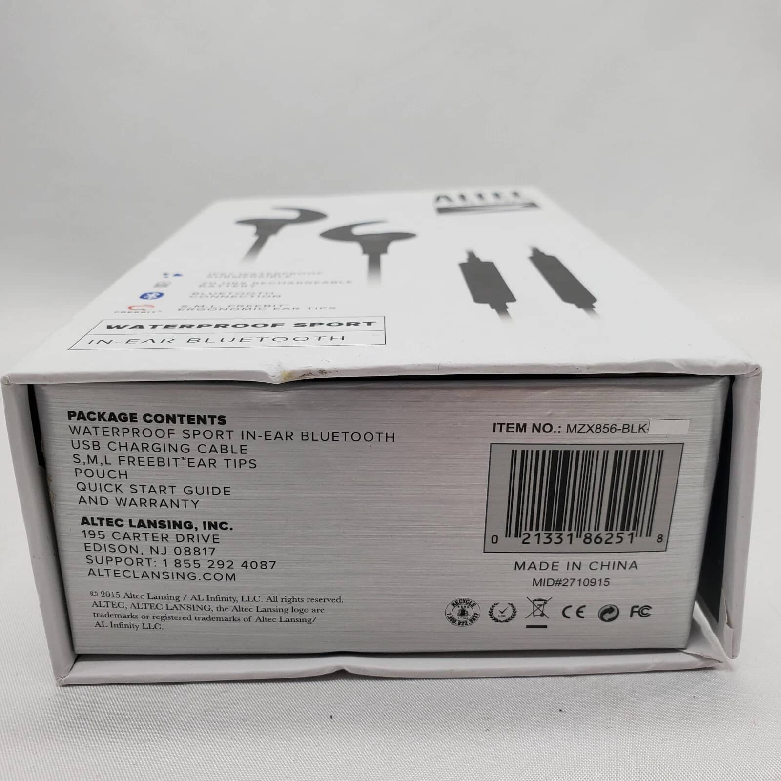 Altec Lansing MZX856-BLK Headphones & Earbuds Black New