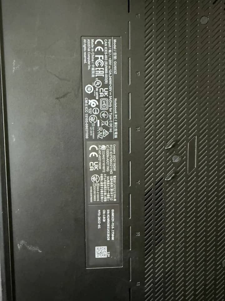 ASUS ROG Strix GU603ZM Computers