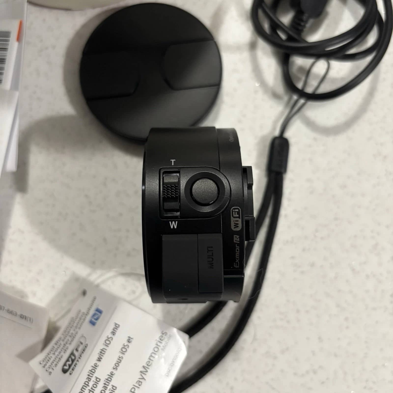 Sony DSC-QX10 Digital Cameras White New Body Only