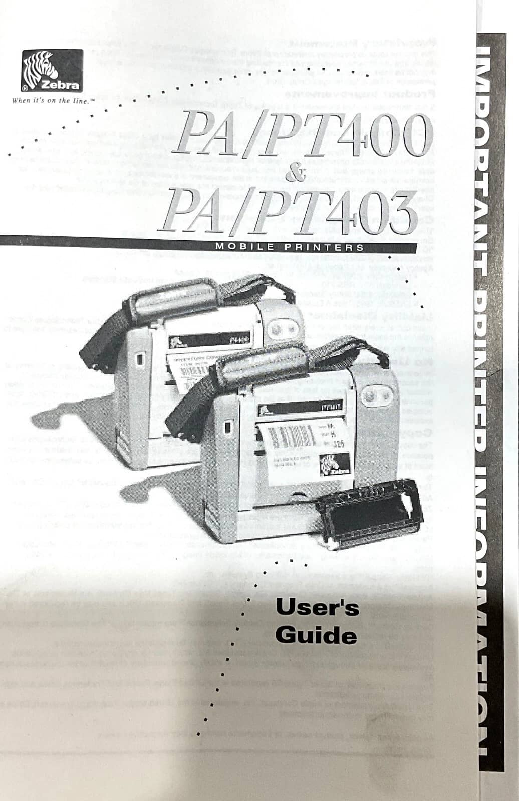 Zebra PT403 Printers New