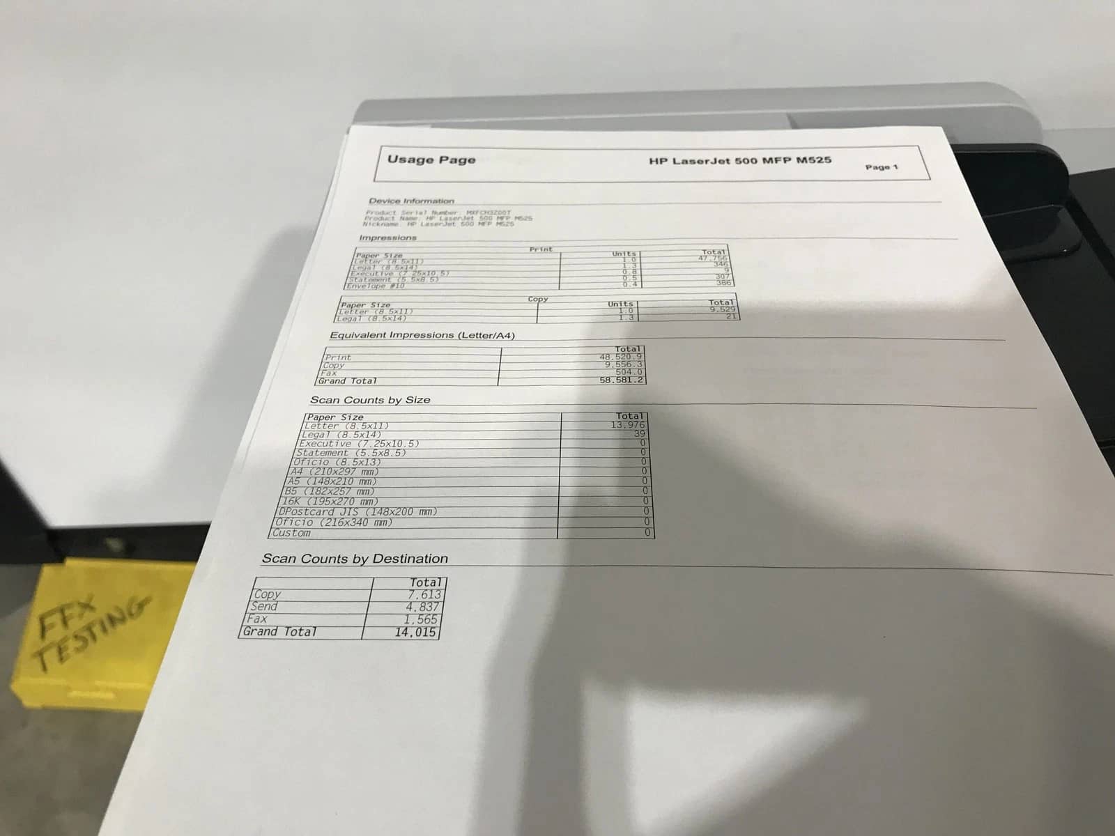 HP LaserJet 500 MFP M525 Printers Used - Good